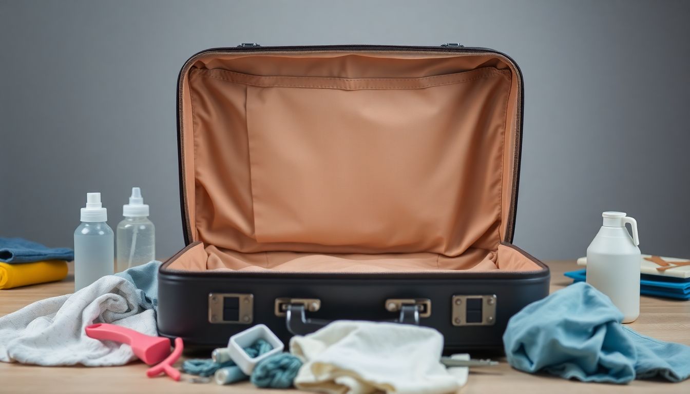 valiz astar dikilir, özenle temizlenir.